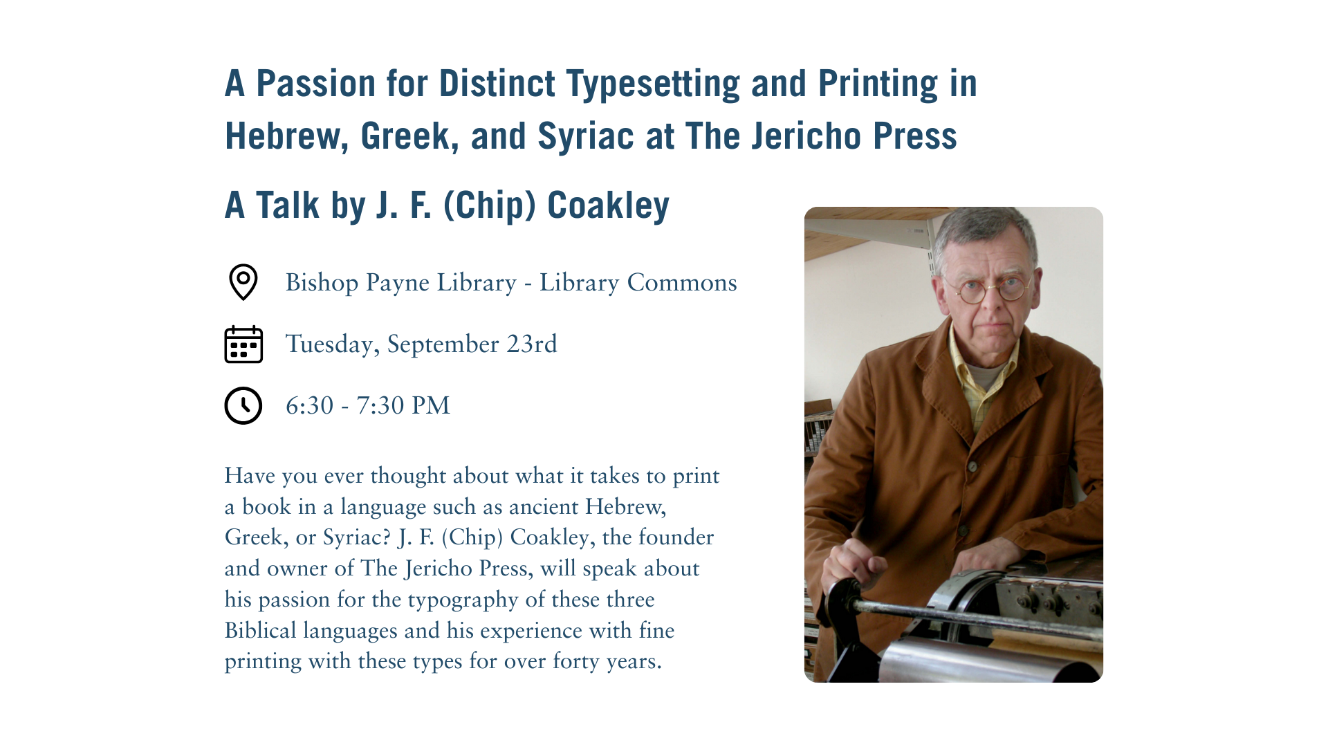 coakley talk flyer