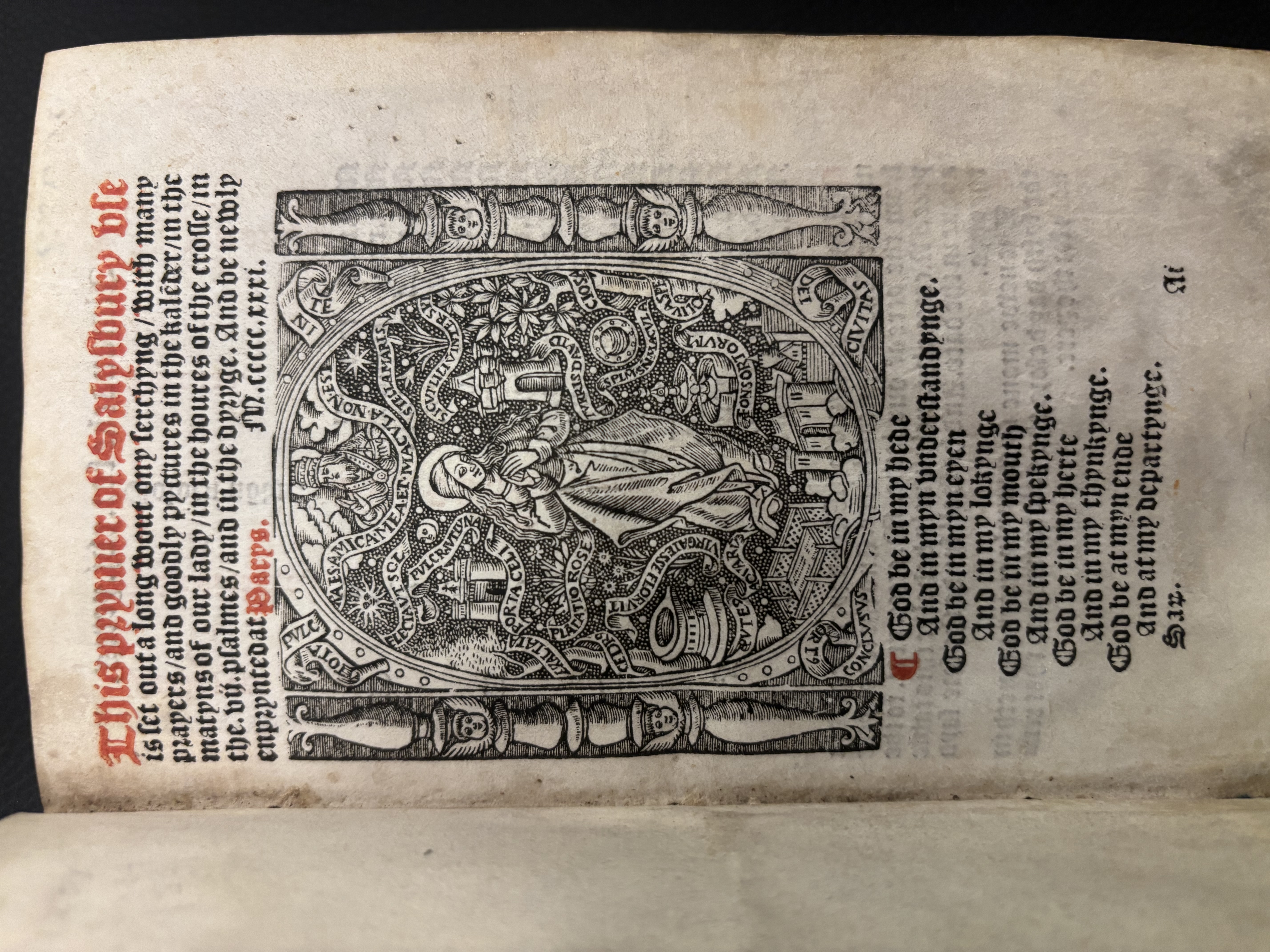 The title page for the 1531 Regnault Primer